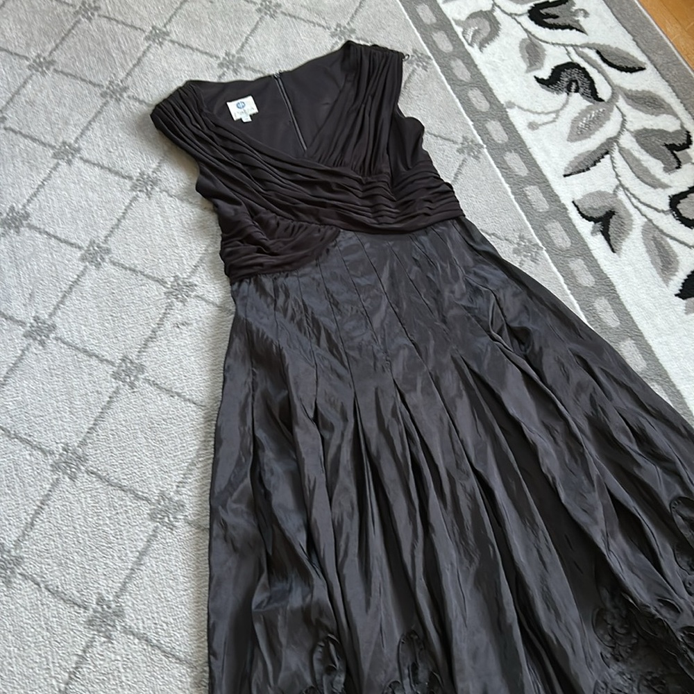 Patra Elegant Juliet Jersey Black Taffeta Ball Gown Dress